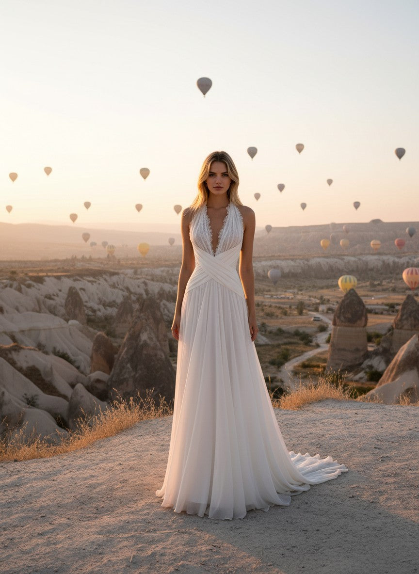 A-Line Lace Wedding Dress — 10 to 22W