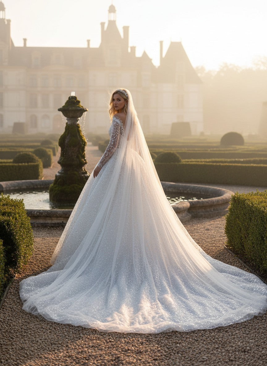 A-Line Ball Gown Wedding Dress — 6 Colours, 24W to 16