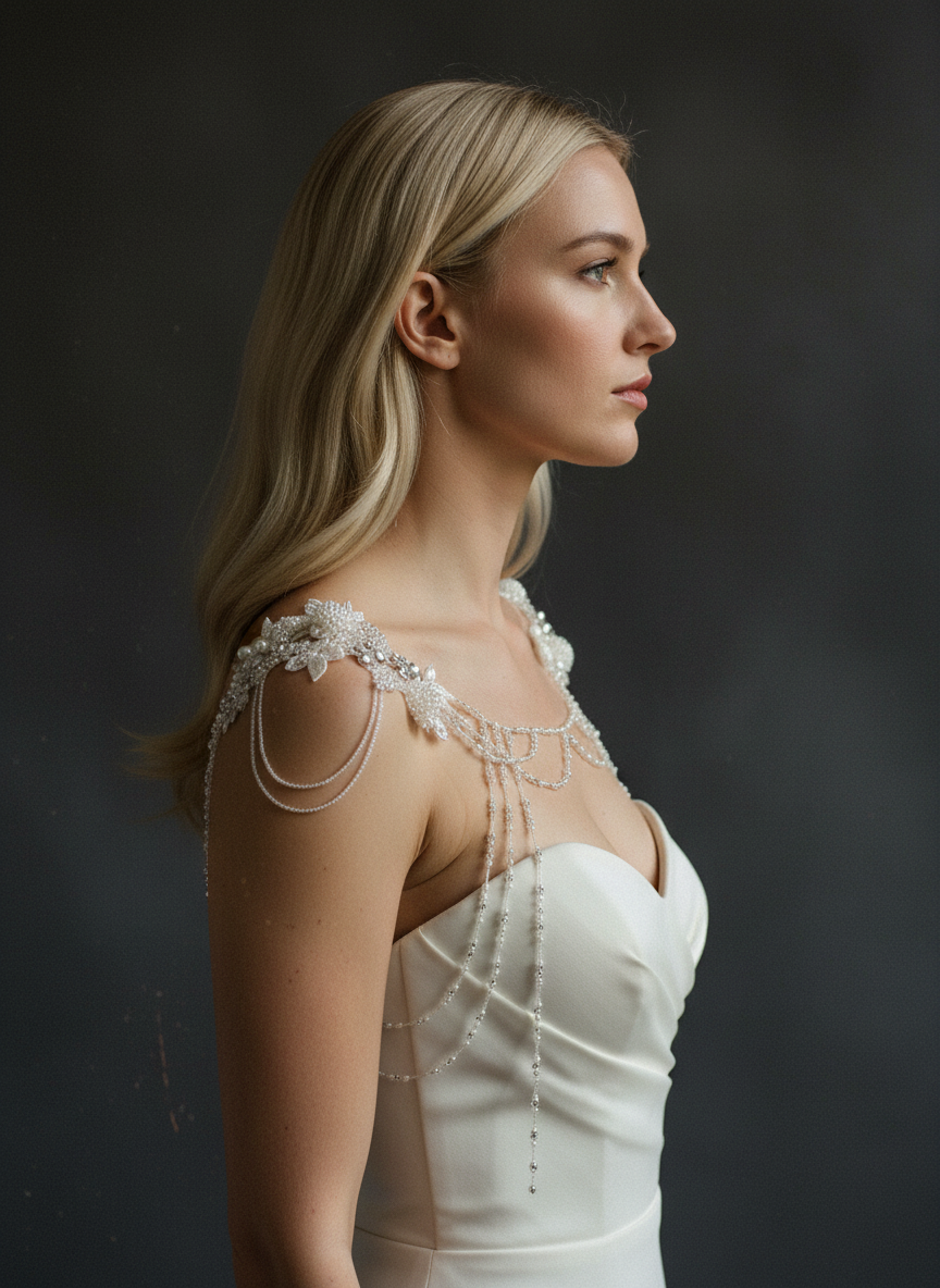 Shoulder Chain Bridal Shawl