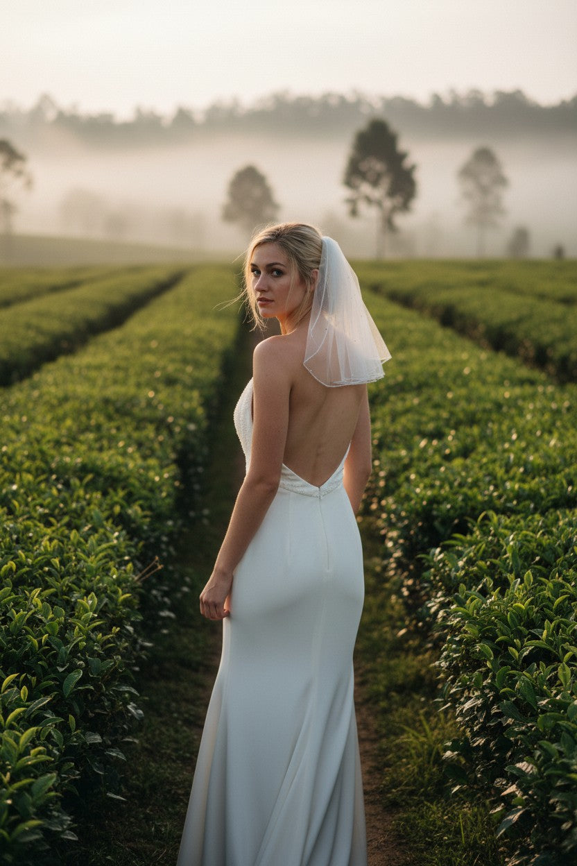 Crystal Wedding Veil — Short