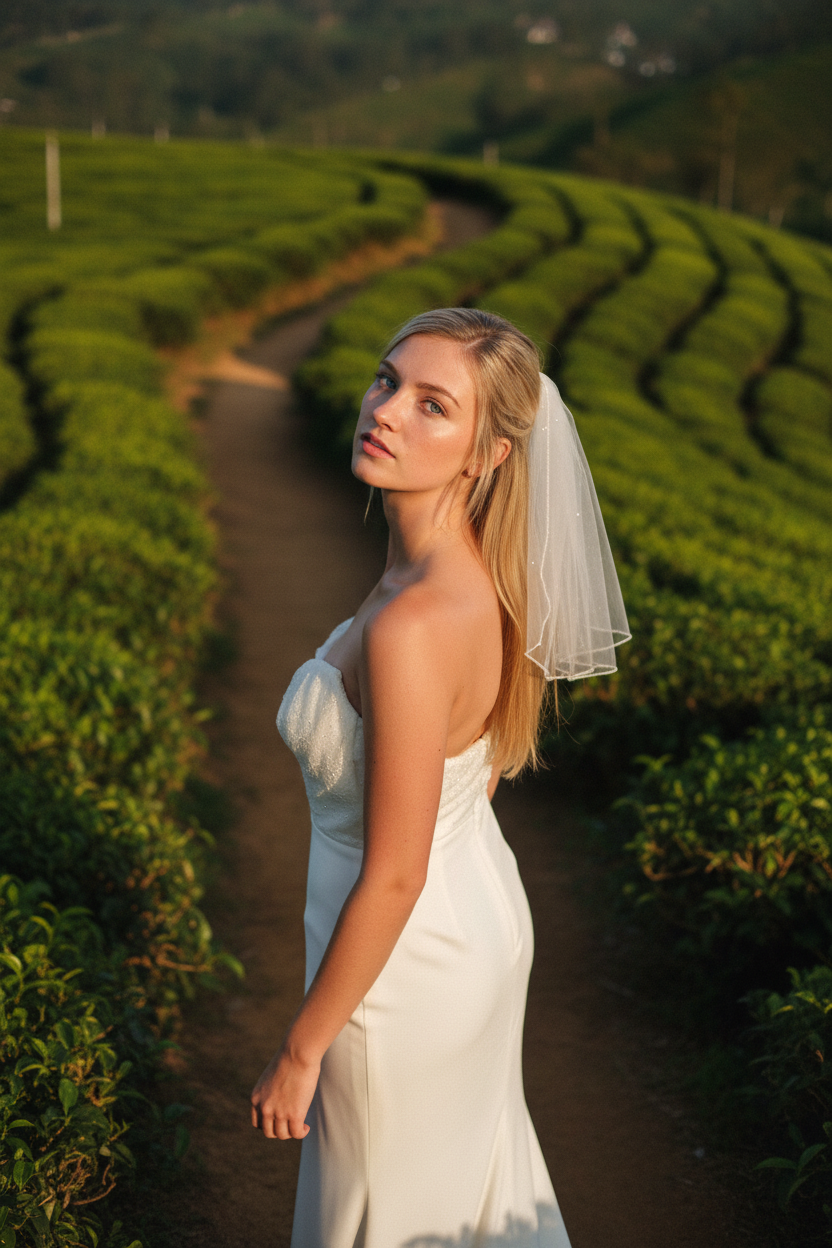 Crystal Wedding Veil — Short