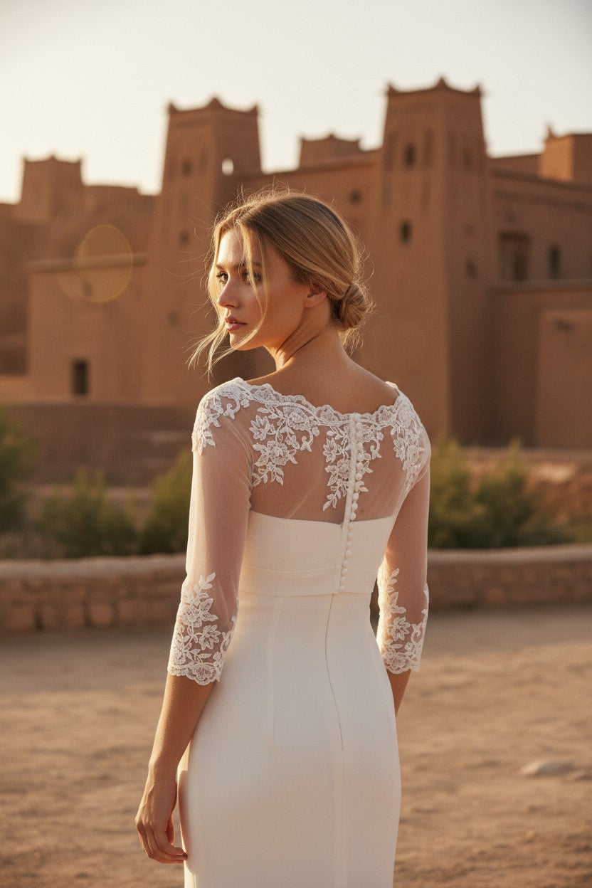 Lace Tulle Bridal Bolero — S to L