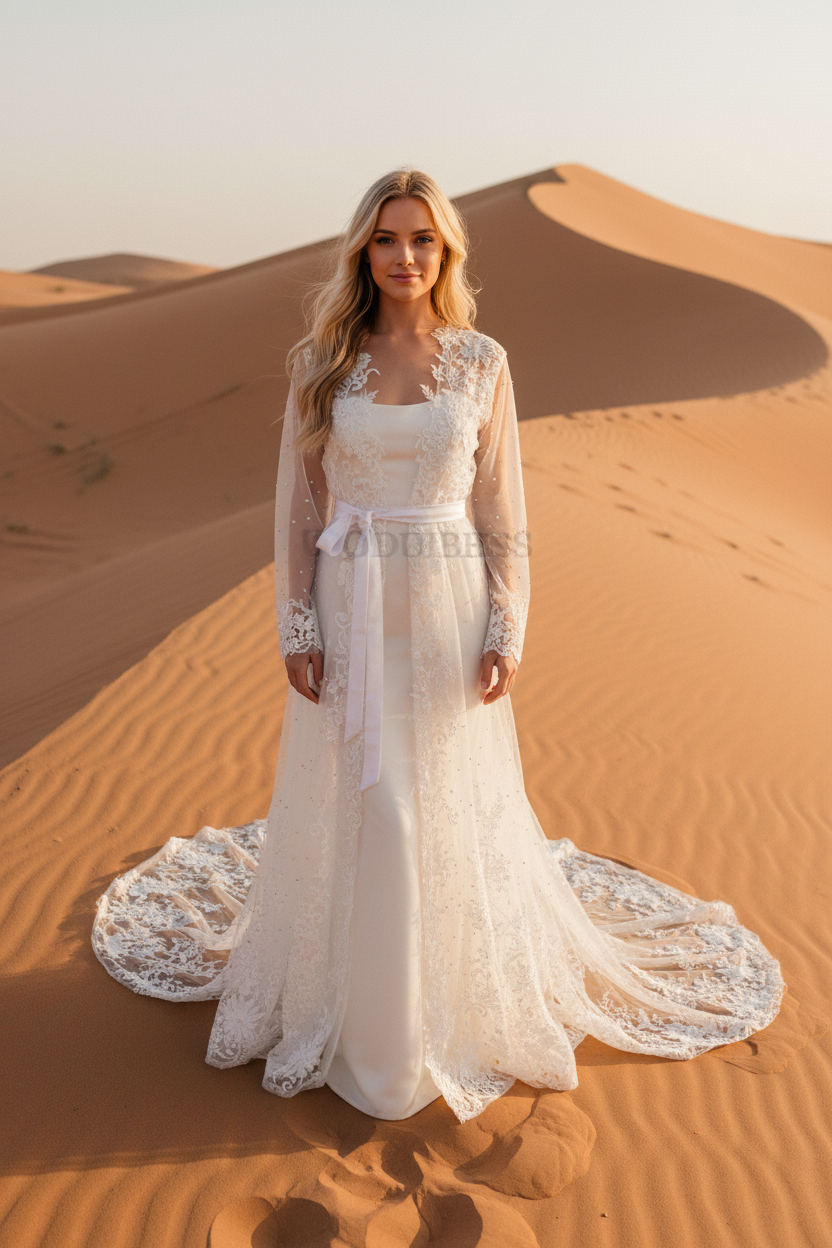 Crystal Long Sleeve Bridal Bolero — 12 to 14