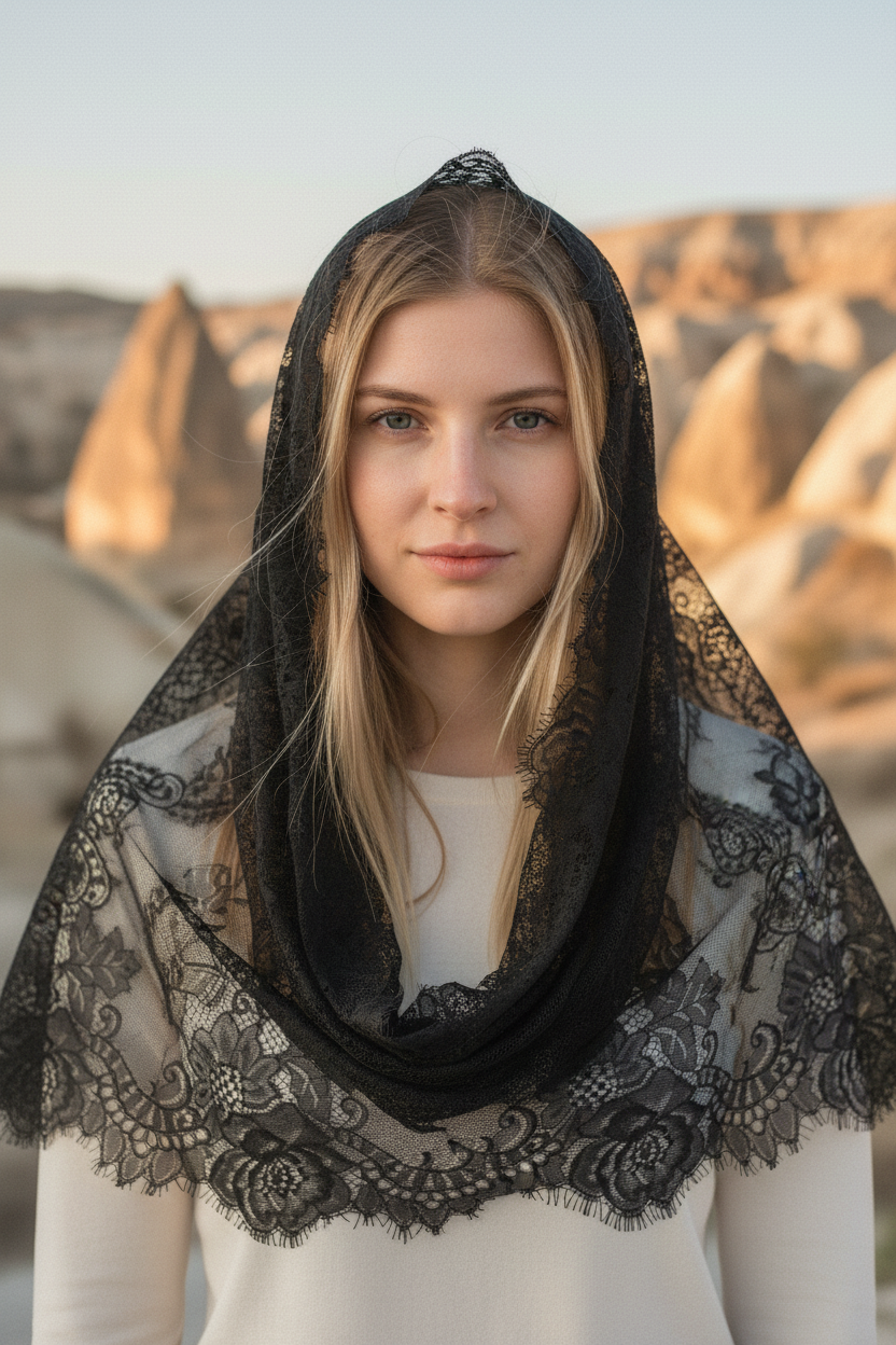 Lace Wedding Veil — Short