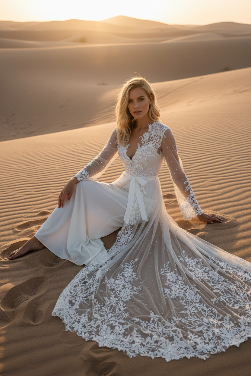 Crystal Long Sleeve Bridal Bolero — 12 to 14