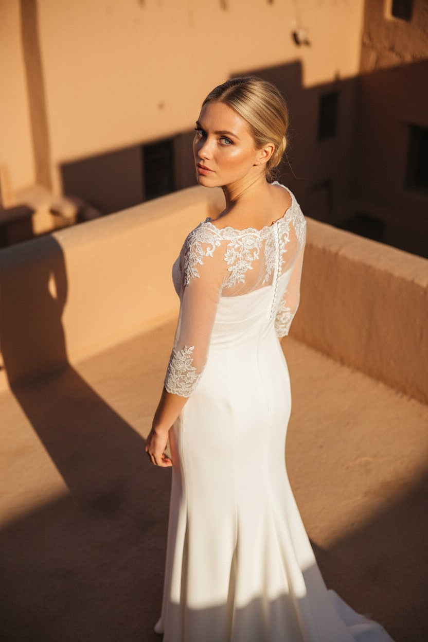 Lace Tulle Bridal Bolero — S to L