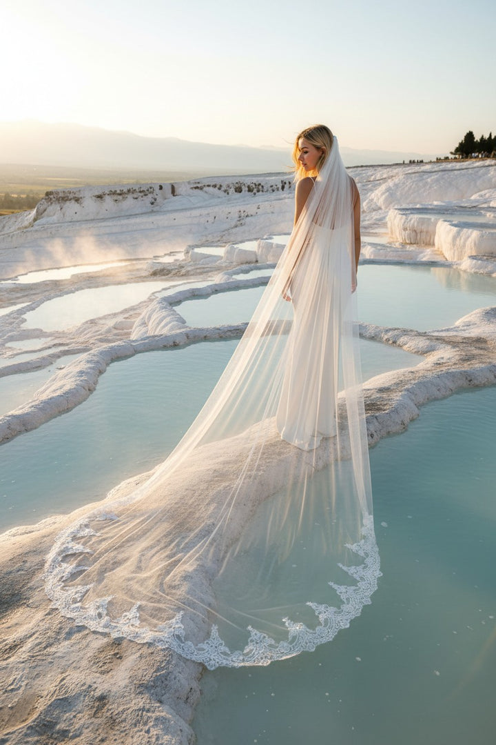 Lace Wedding Veil — Cathedral, 5 Colours
