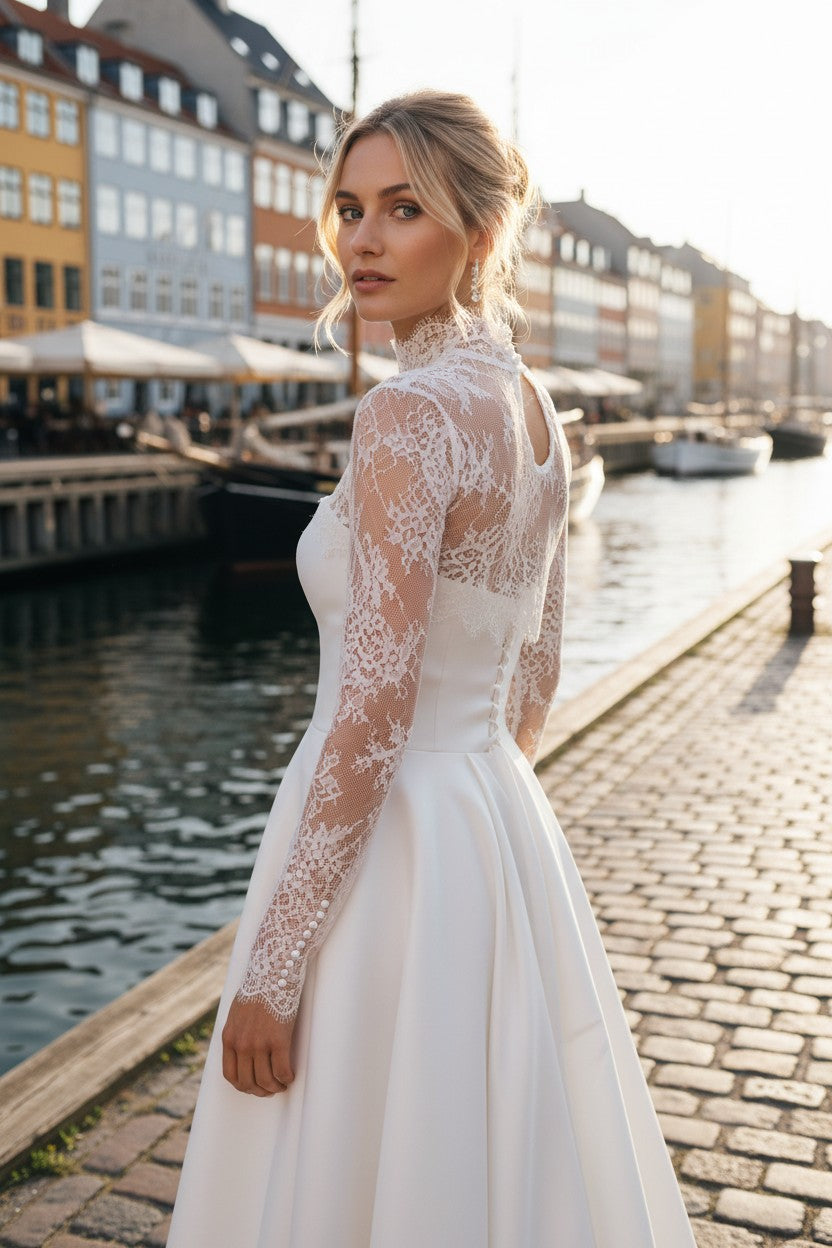 High Neck Lace Bridal Bolero — 5XL to 4XL