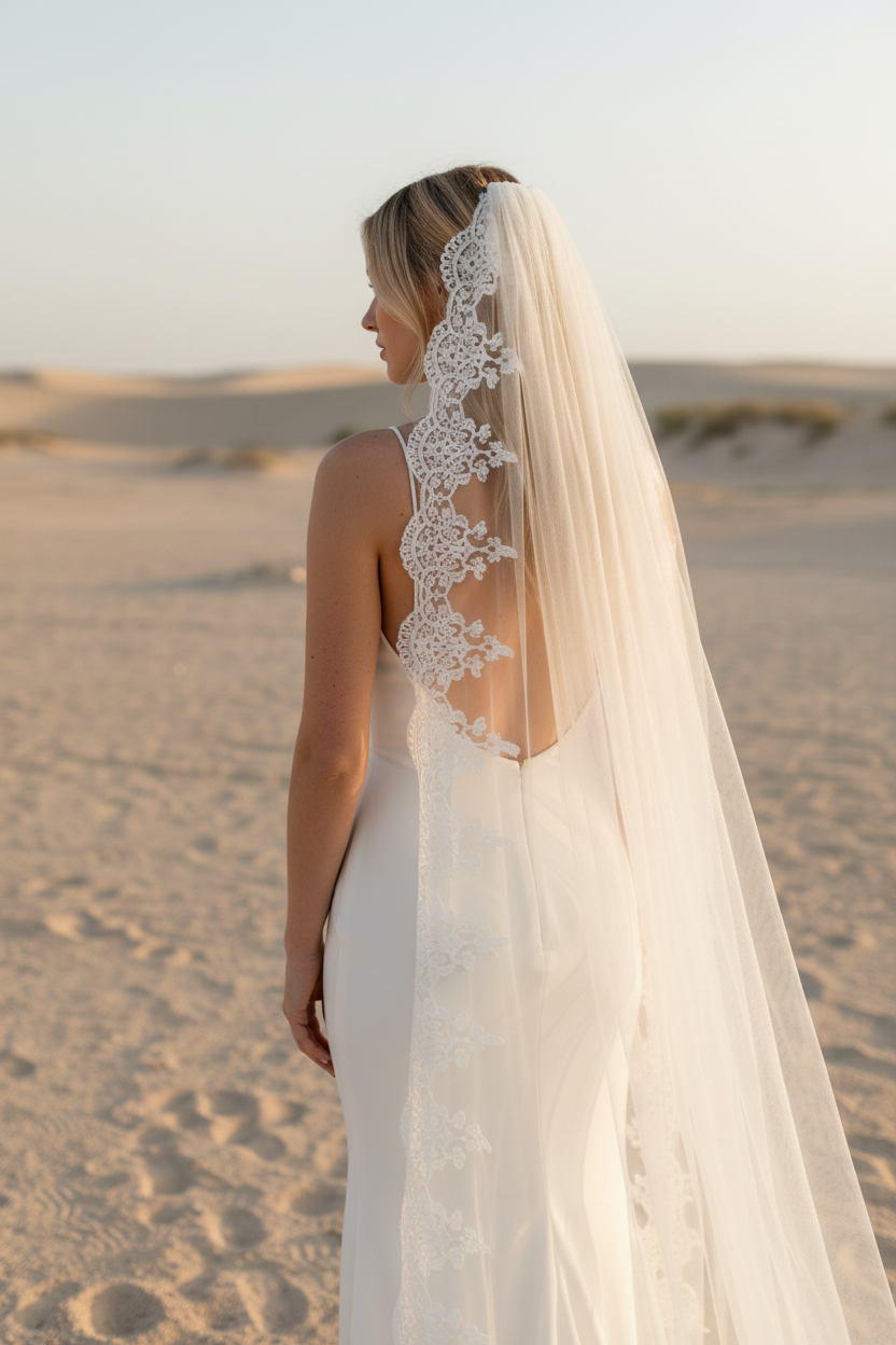 Lace Tulle Wedding Veil — Long, 300cm to 200cm