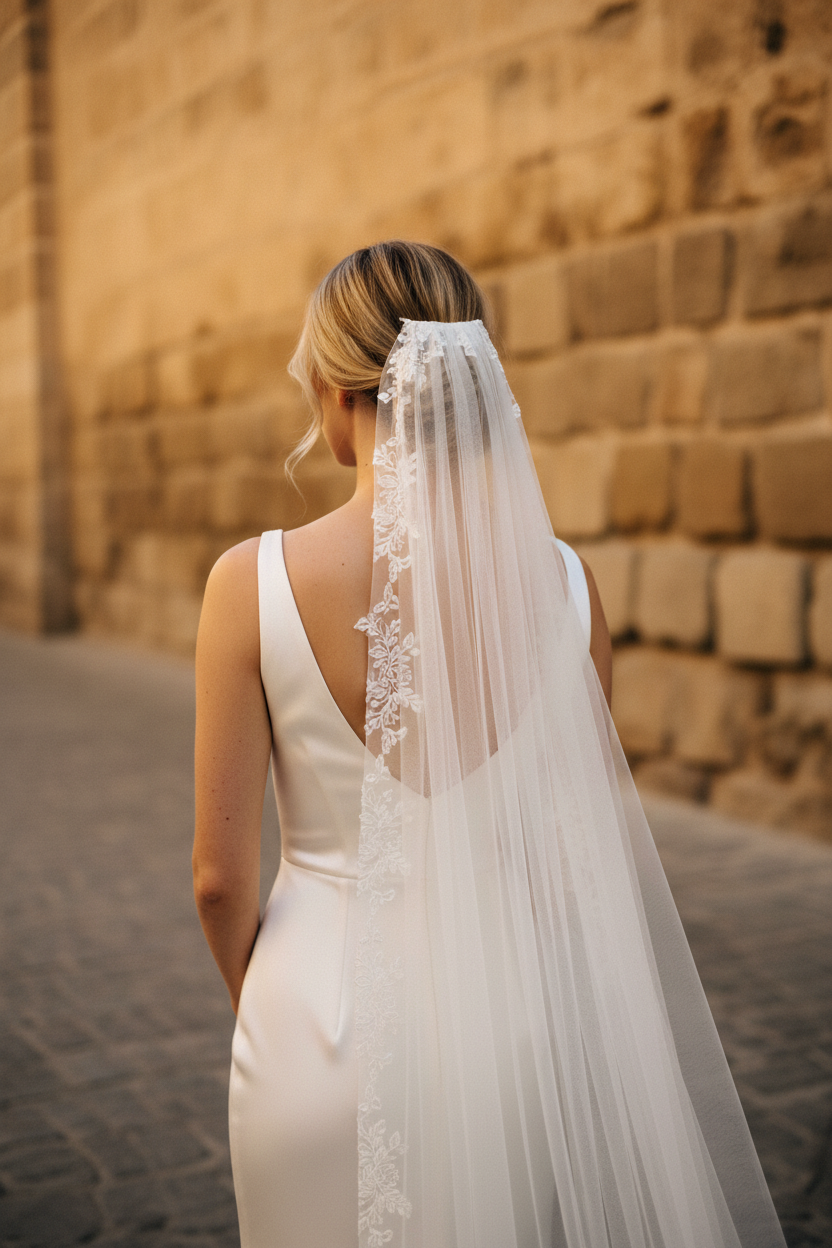 Lace Wedding Veil — Cathedral, 3 Colours