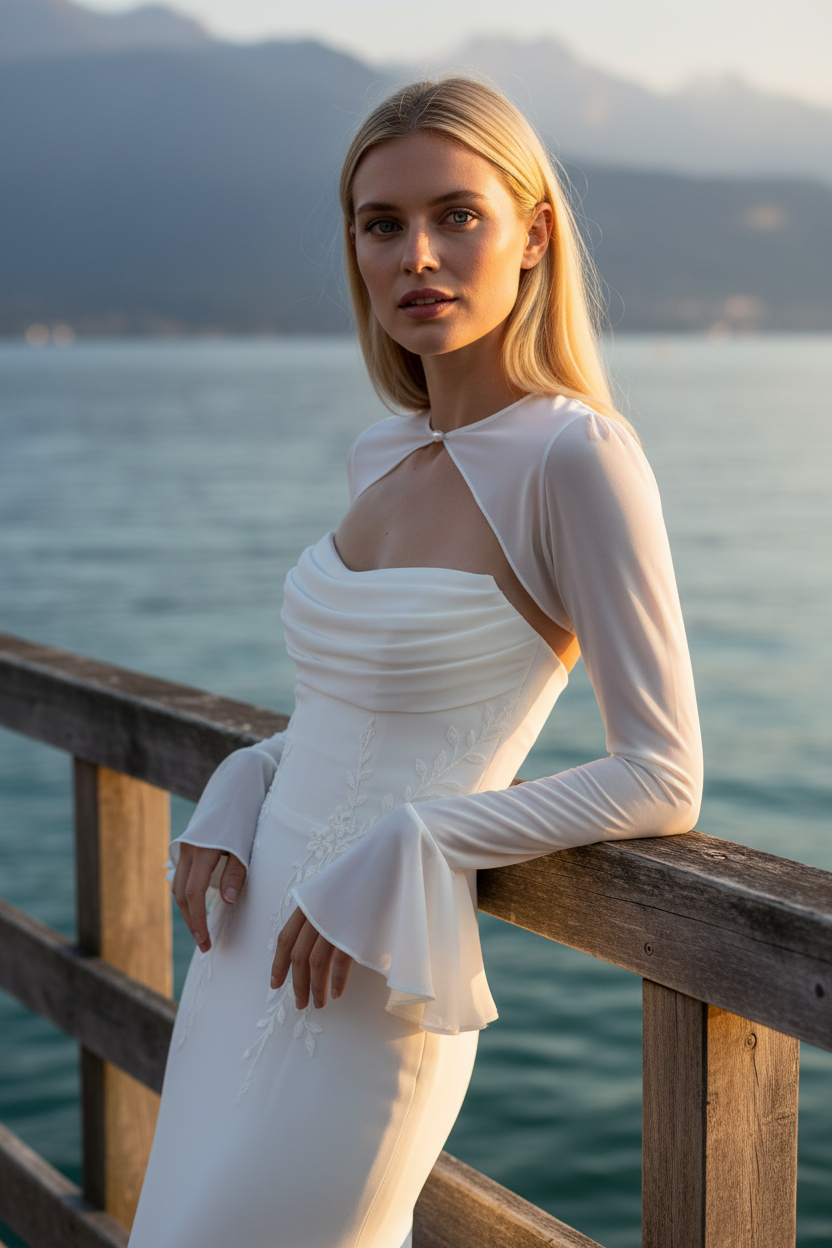 Chiffon Bridal Bolero — 3 Colours, XXL to XS（old）