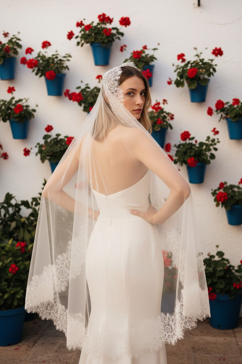 Lace Wedding Veil — Cathedral, 3 Colours
