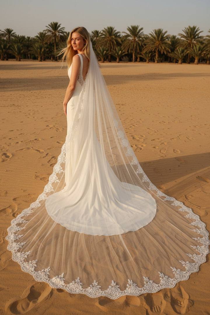 Lace Tulle Wedding Veil — Long, 300cm to 200cm