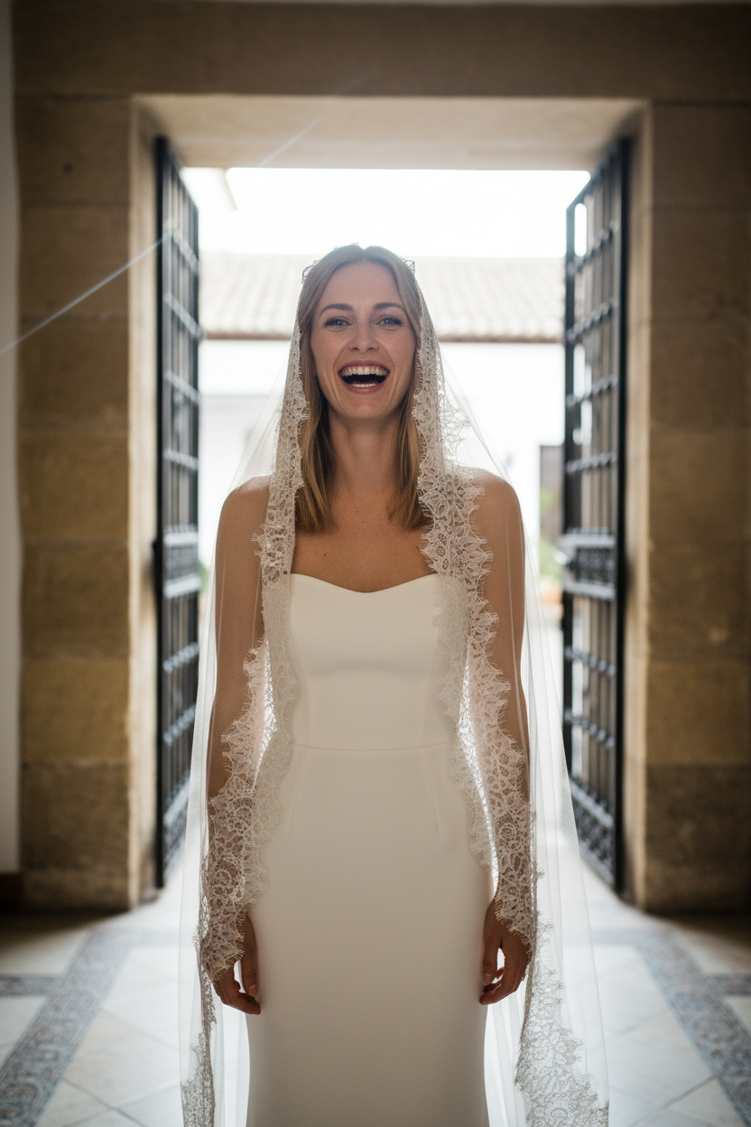 Lace Wedding Veil — Cathedral, 3 Colours