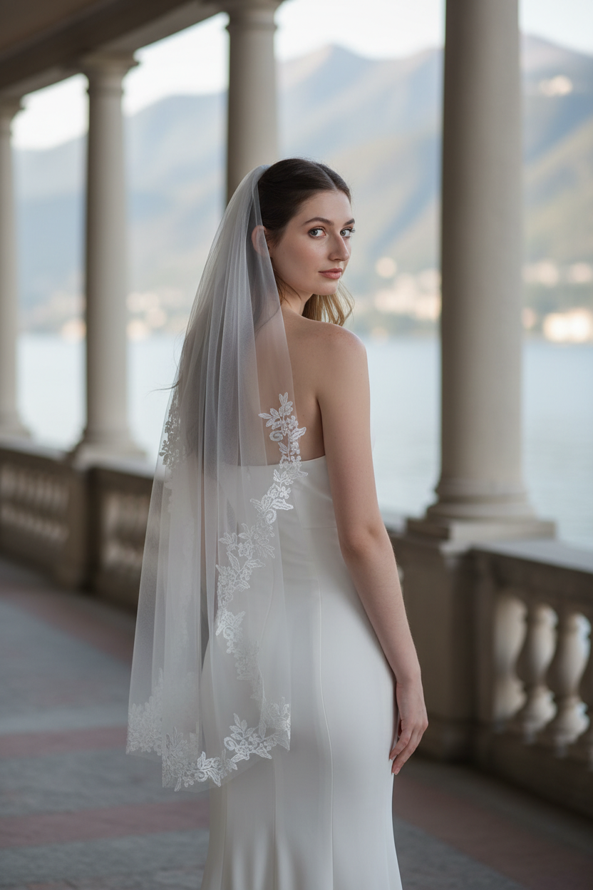 Lace Appliqué Wedding Veil