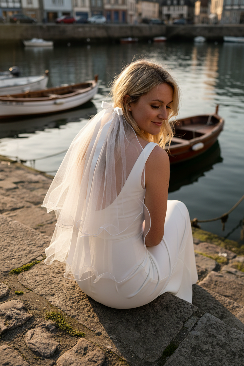 Pearl Tulle Wedding Veil — 3 Colours