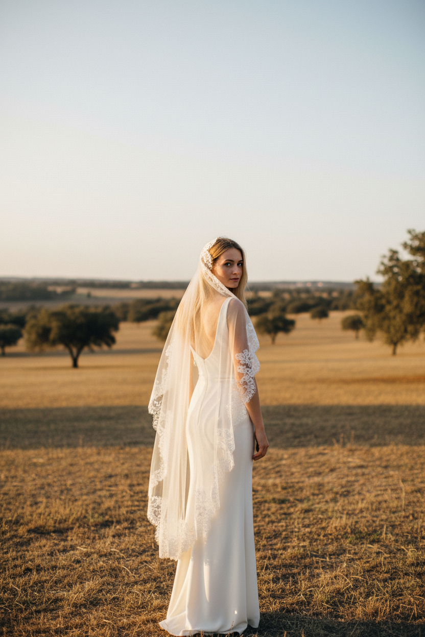Lace Wedding Veil — 3 Colours