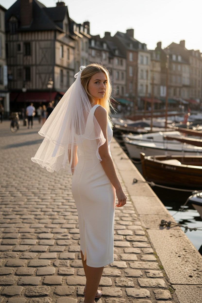 Pearl Tulle Wedding Veil — 3 Colours