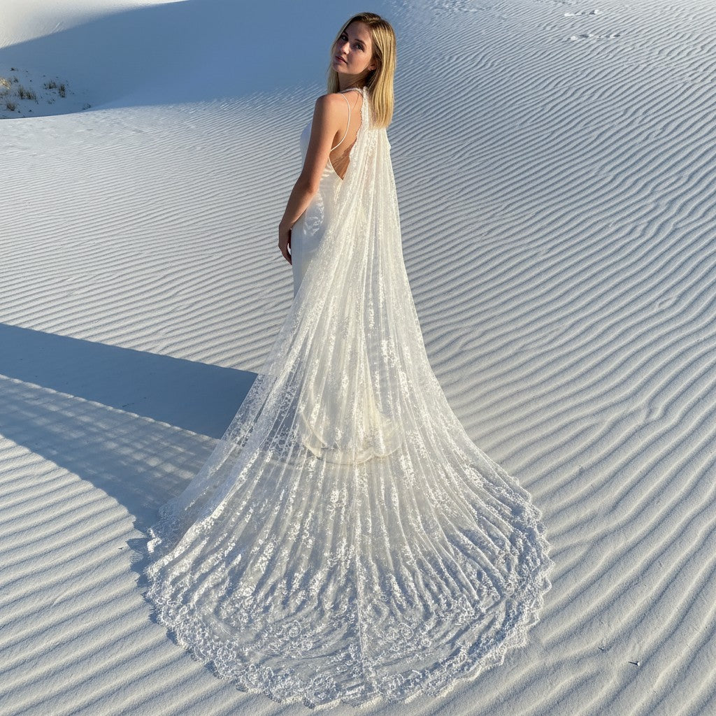 Lace Wedding Veil — Long