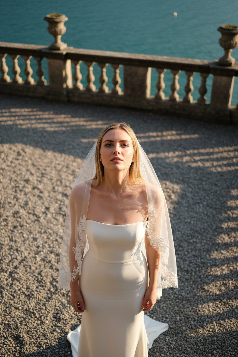 Lace Appliqué Wedding Veil