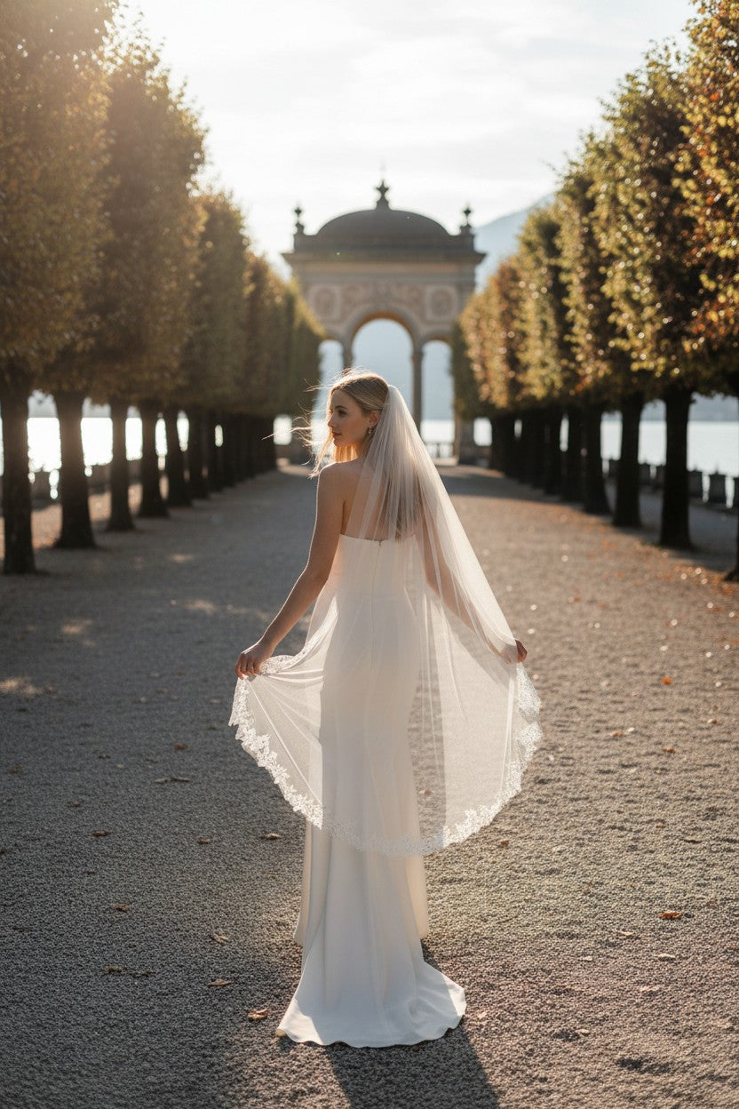 Lace Appliqué Wedding Veil
