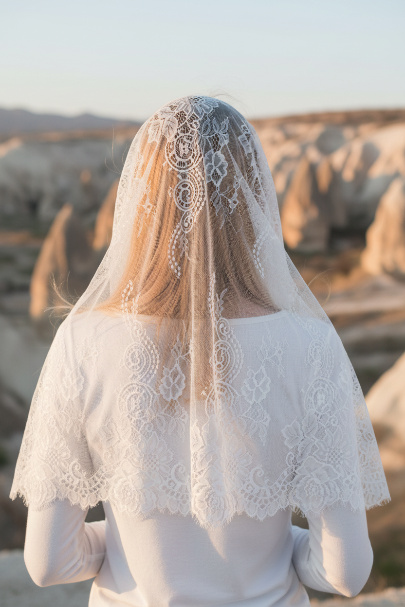 Lace Wedding Veil — Short