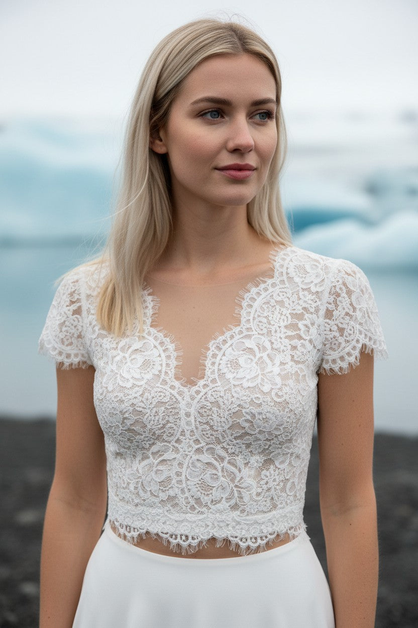 Cap Sleeve Lace Bridal Bolero — 8 Colours, 4XL to XS（old）