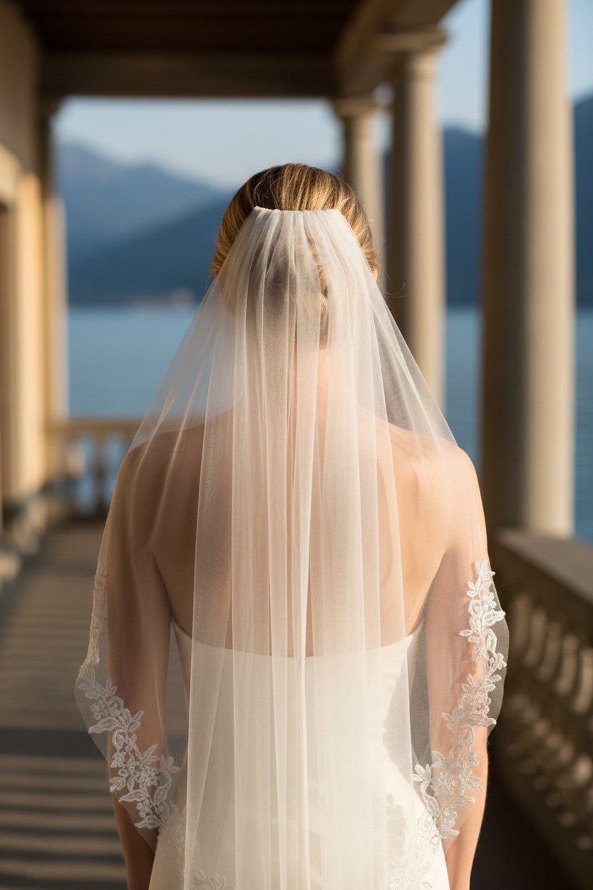 Lace Appliqué Wedding Veil