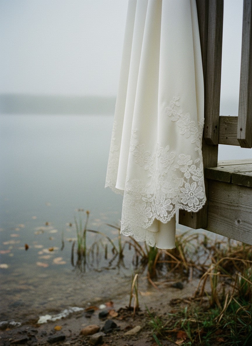Hooded Bridal Cape with Lace Train — XS to 5XL, 3 Colours