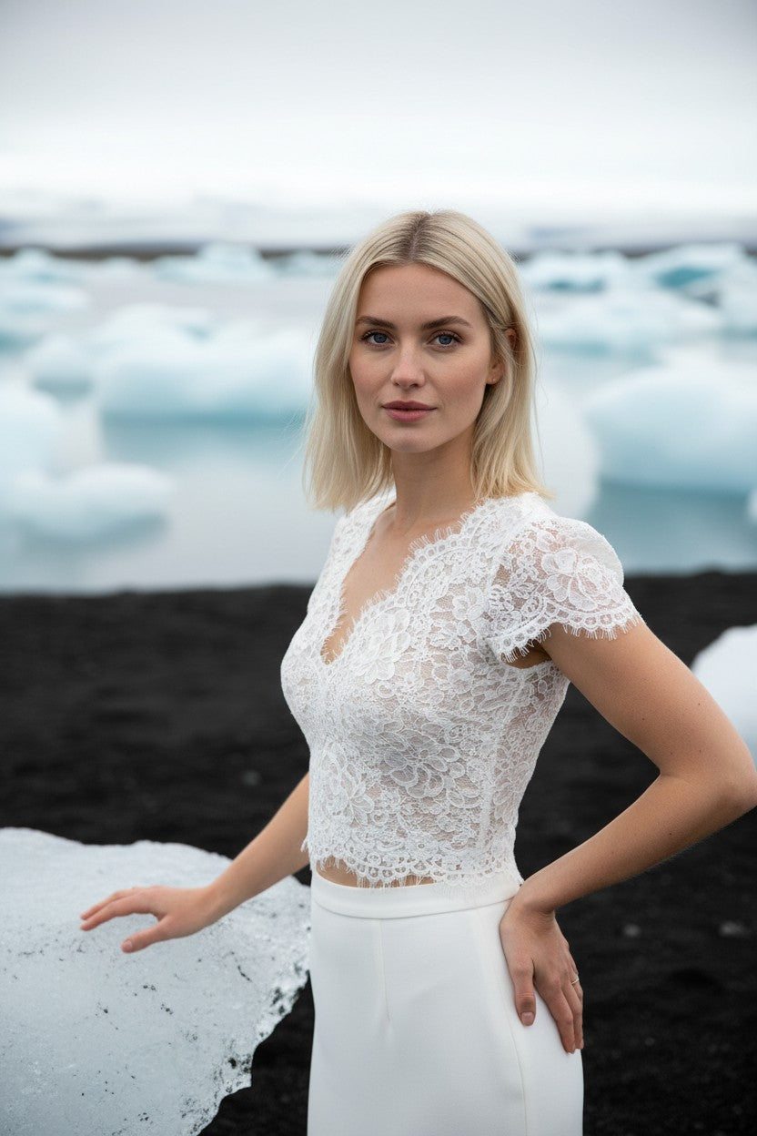 Cap Sleeve Lace Bridal Bolero — 8 Colours, 4XL to XS（old）