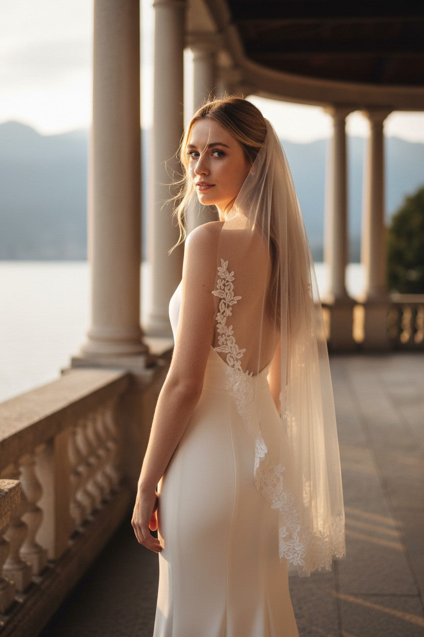 Lace Appliqué Wedding Veil