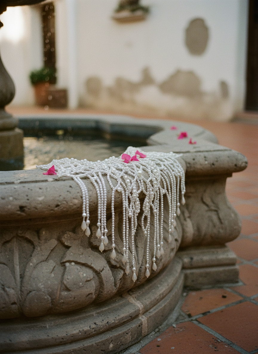 Shoulder Chain Pearl Bridal Shawl