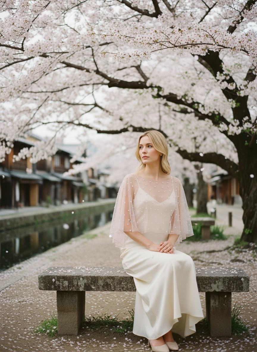 Pearl Bridal Shawl — 3 Colours