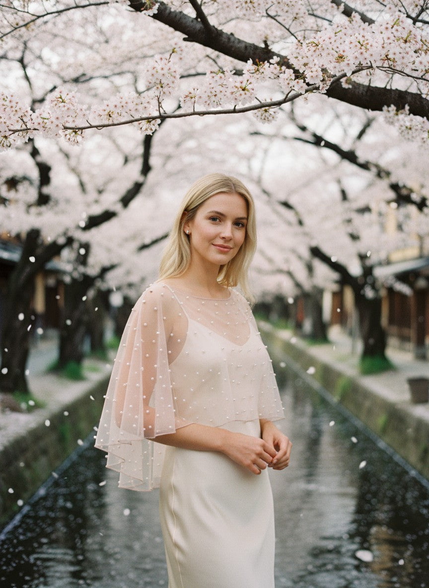 Pearl Bridal Shawl — 3 Colours