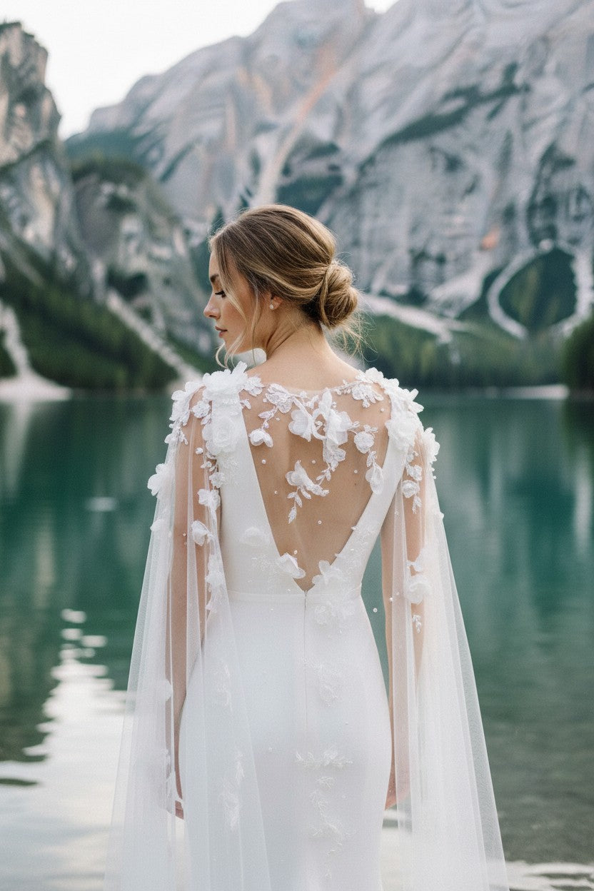 Pearl Lace Bridal Bolero — One Size