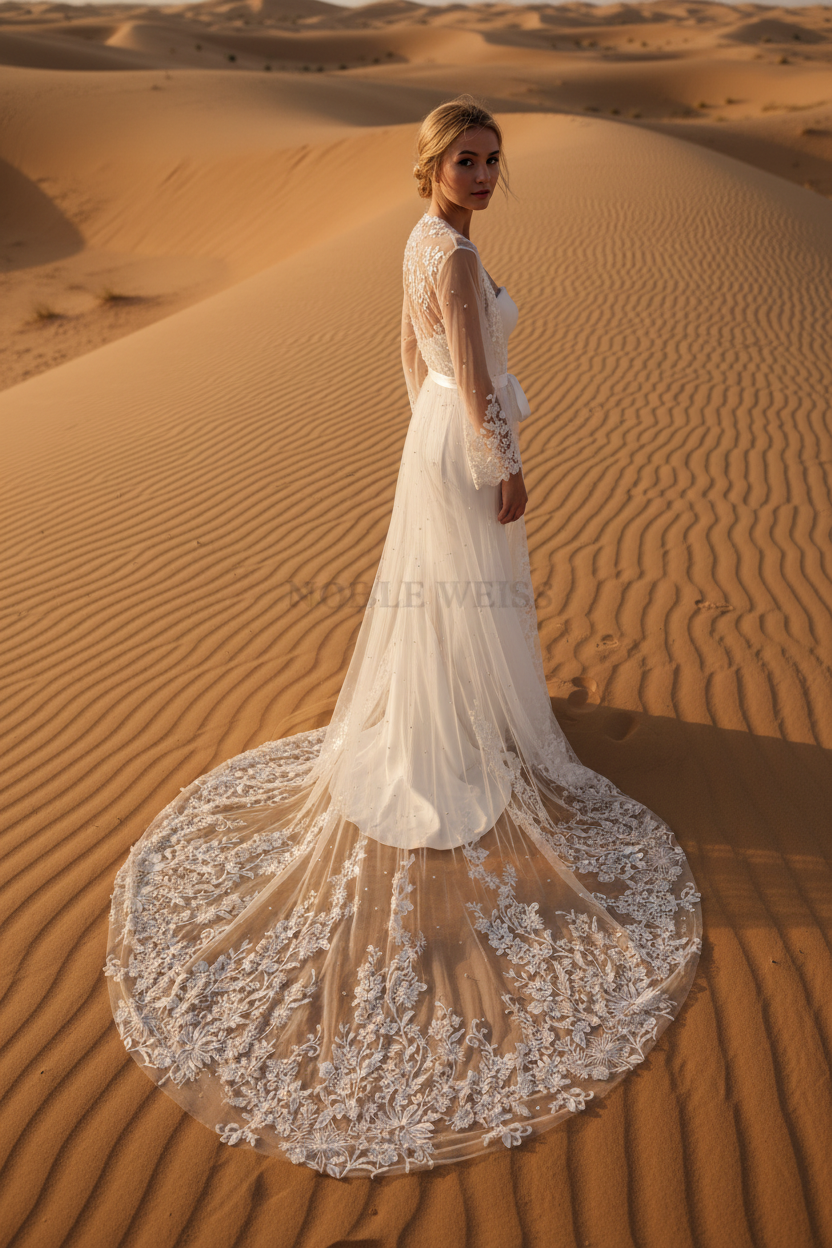 Crystal Long Sleeve Bridal Bolero — 12 to 14