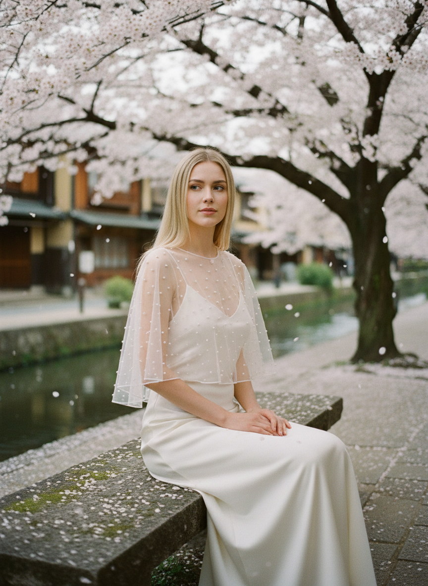 Pearl Bridal Shawl — 3 Colours