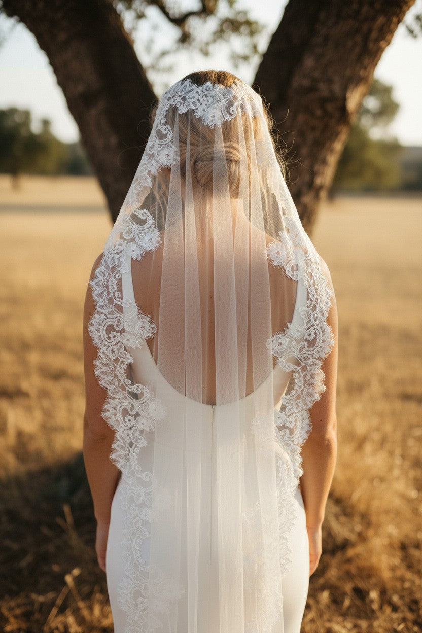 Lace Wedding Veil — 3 Colours