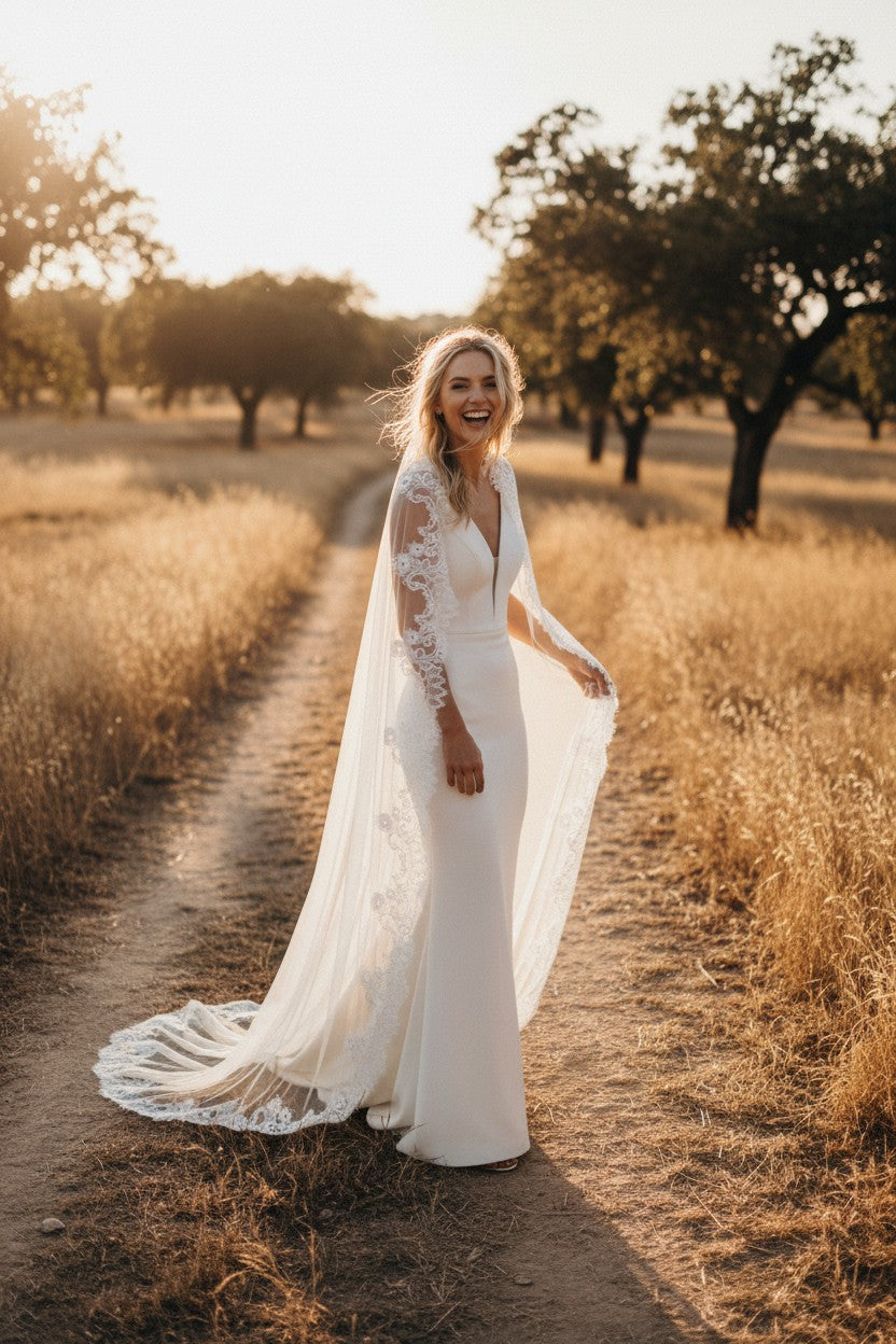 Lace Wedding Veil — 3 Colours