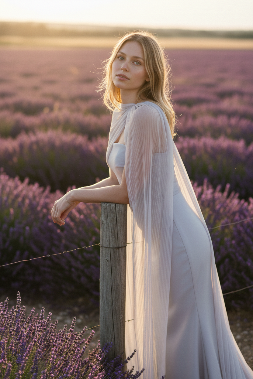 Pleated Tulle Bridal Cape Shawl — 16 Colours