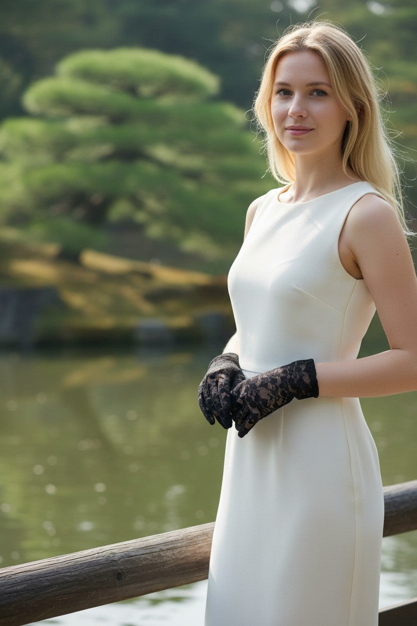 Lace Bridal Gloves — Short, 5 Colours