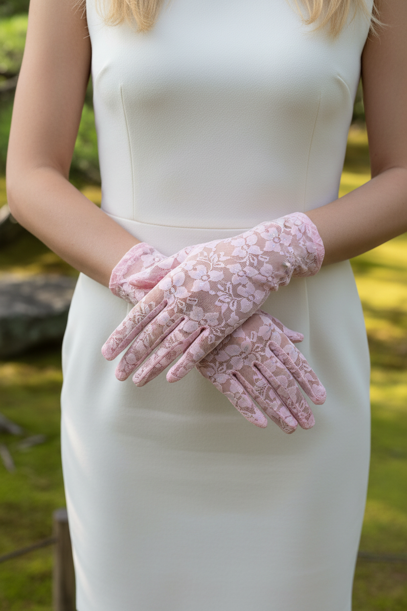 Lace Bridal Gloves — Short, 5 Colours