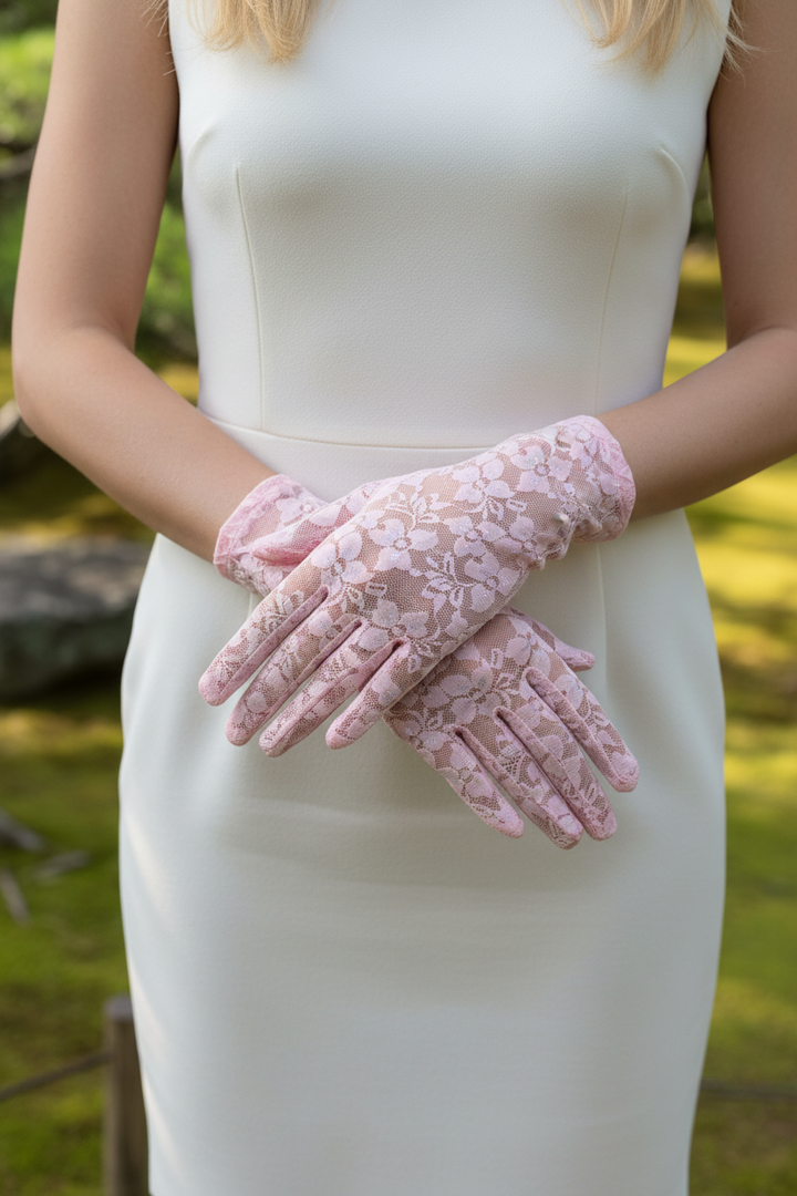 Lace Bridal Gloves — Short, 5 Colours