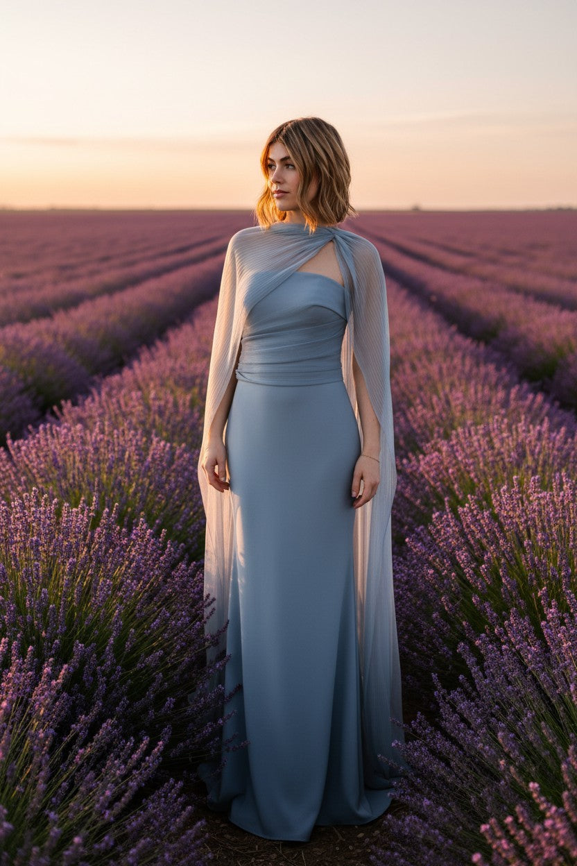 Pleated Tulle Bridal Cape Shawl — 16 Colours