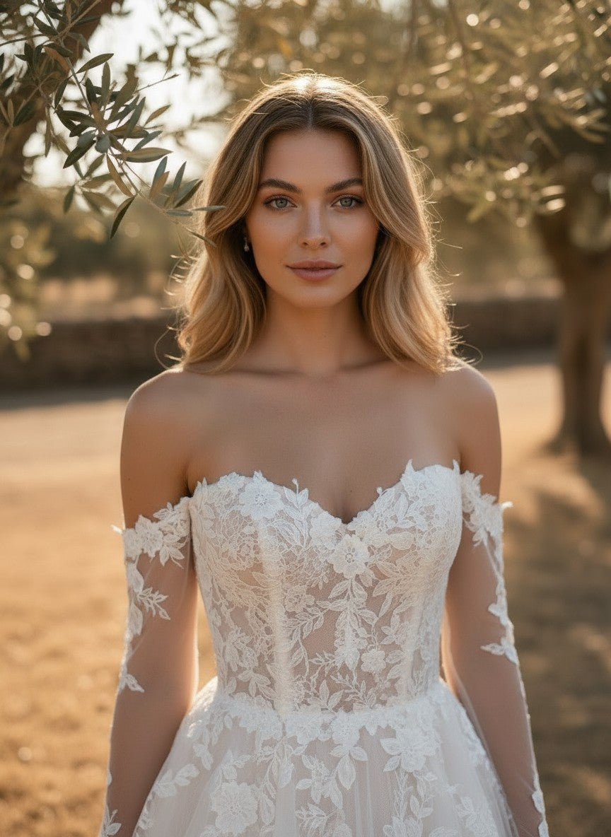 Mermaid Lace Wedding Dress — 3 Colours, 18 W to 6