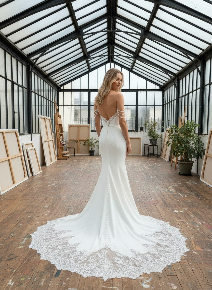 Mermaid Off Shoulder Wedding Dress — 4 to 16W