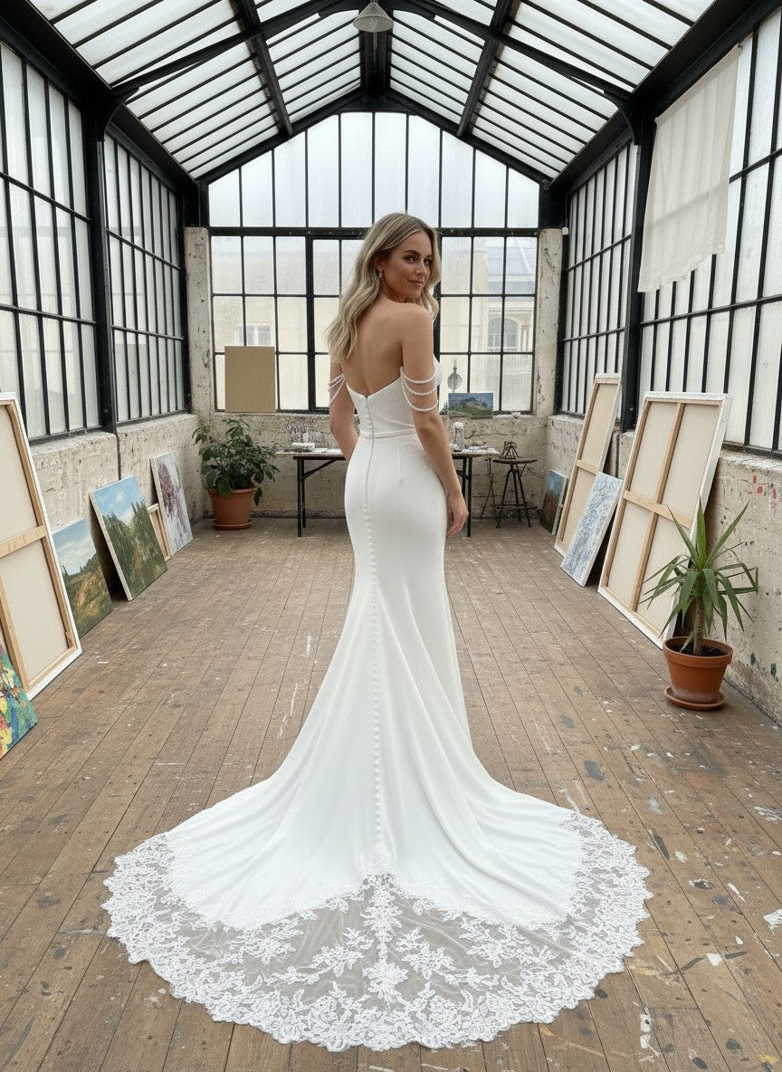 Mermaid Off Shoulder Wedding Dress — 4 to 16W
