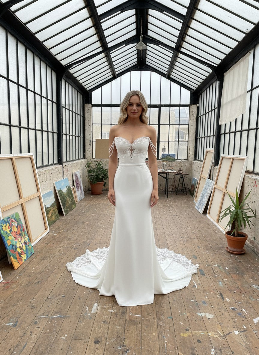 Mermaid Off Shoulder Wedding Dress — 4 to 16W