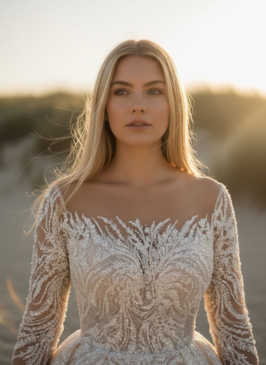 Mermaid Sequin Wedding Dress — 9 Colours, 20W to 12