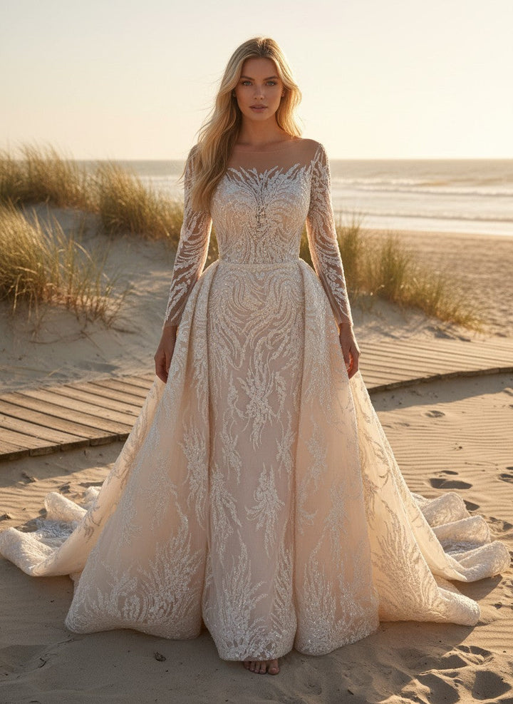 Mermaid Sequin Wedding Dress — 9 Colours, 20W to 12